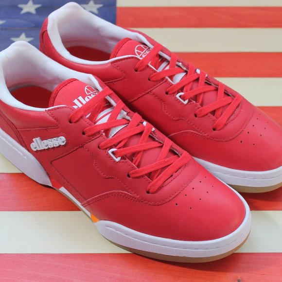 Ellesse Piacentino 2.0 Leather AM Tennis Shoes Red - Picture 7 of 8